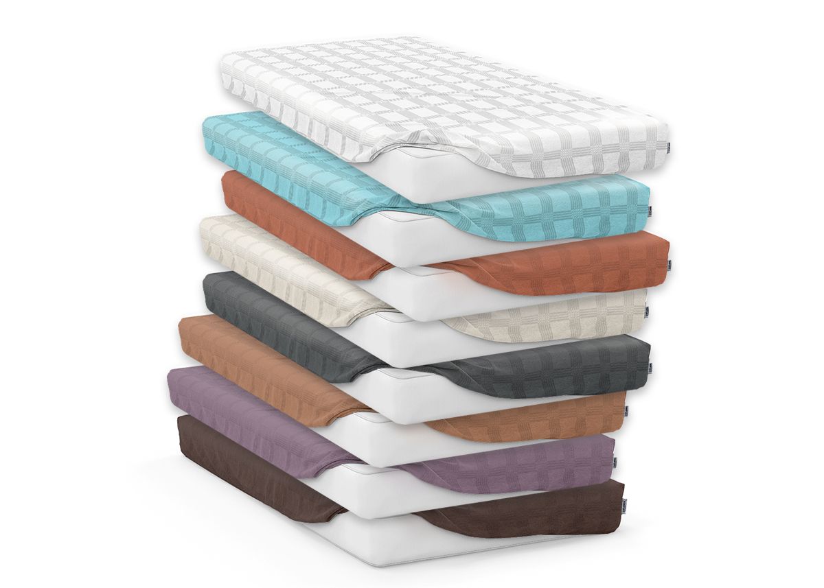 Fitted sheet - Satin - Quadro satin design
